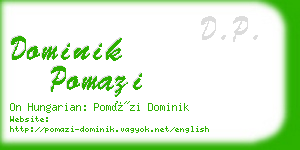 dominik pomazi business card